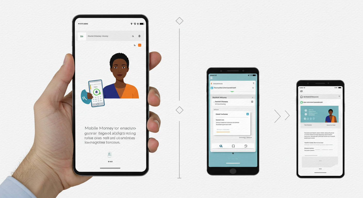 Mobile money, USSD, web UI, and agent services